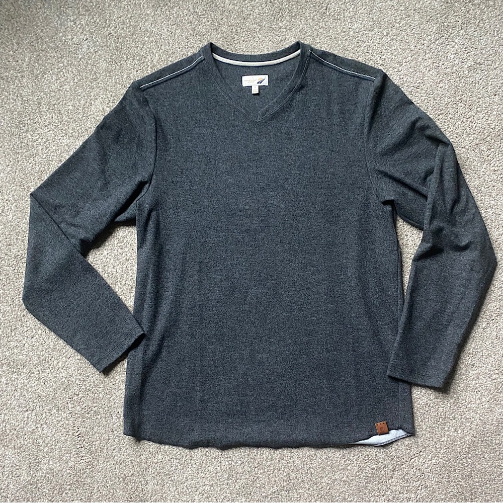 🎉Fundamental Coast V-Neck LS Shirt, Men’s LG, Gray